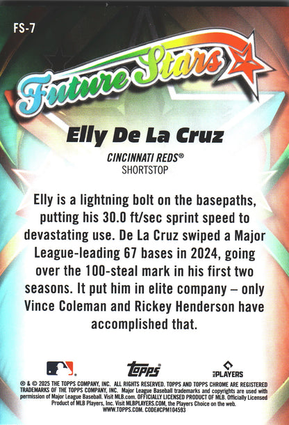 2025 Topps Chrome Future Stars Elly De La Cruz #FS-7 Cincinnati Reds