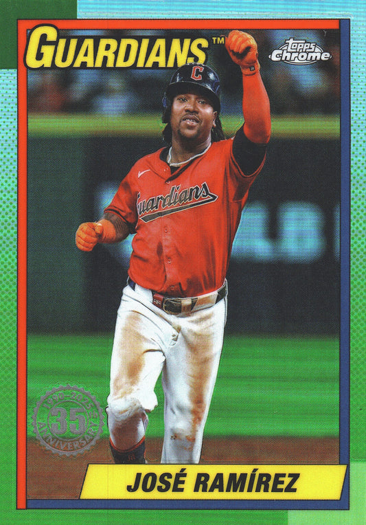 2025 Topps Chrome 1990 Baseball 35th Anniversary Jose Ramirez #90CB-5 Cleveland Guardians
