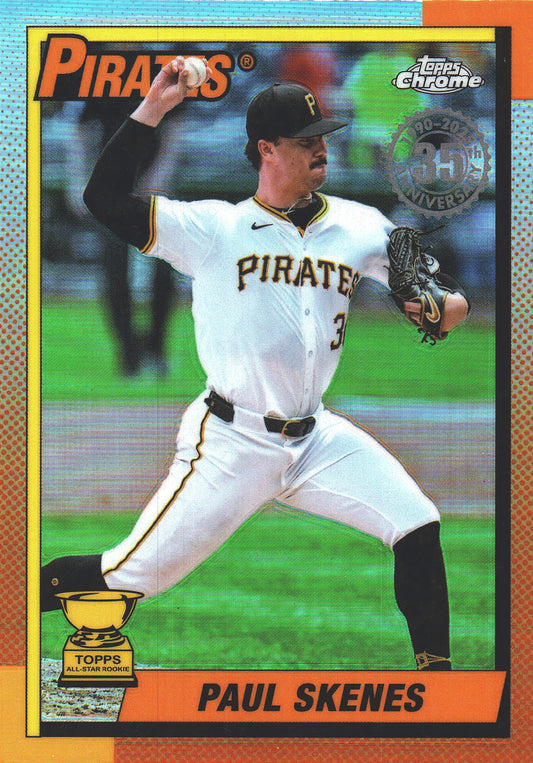 2025 Topps Chrome 1990 Baseball 35th Anniversary Paul Skenes #90CB-13 Pittsburgh Pirates