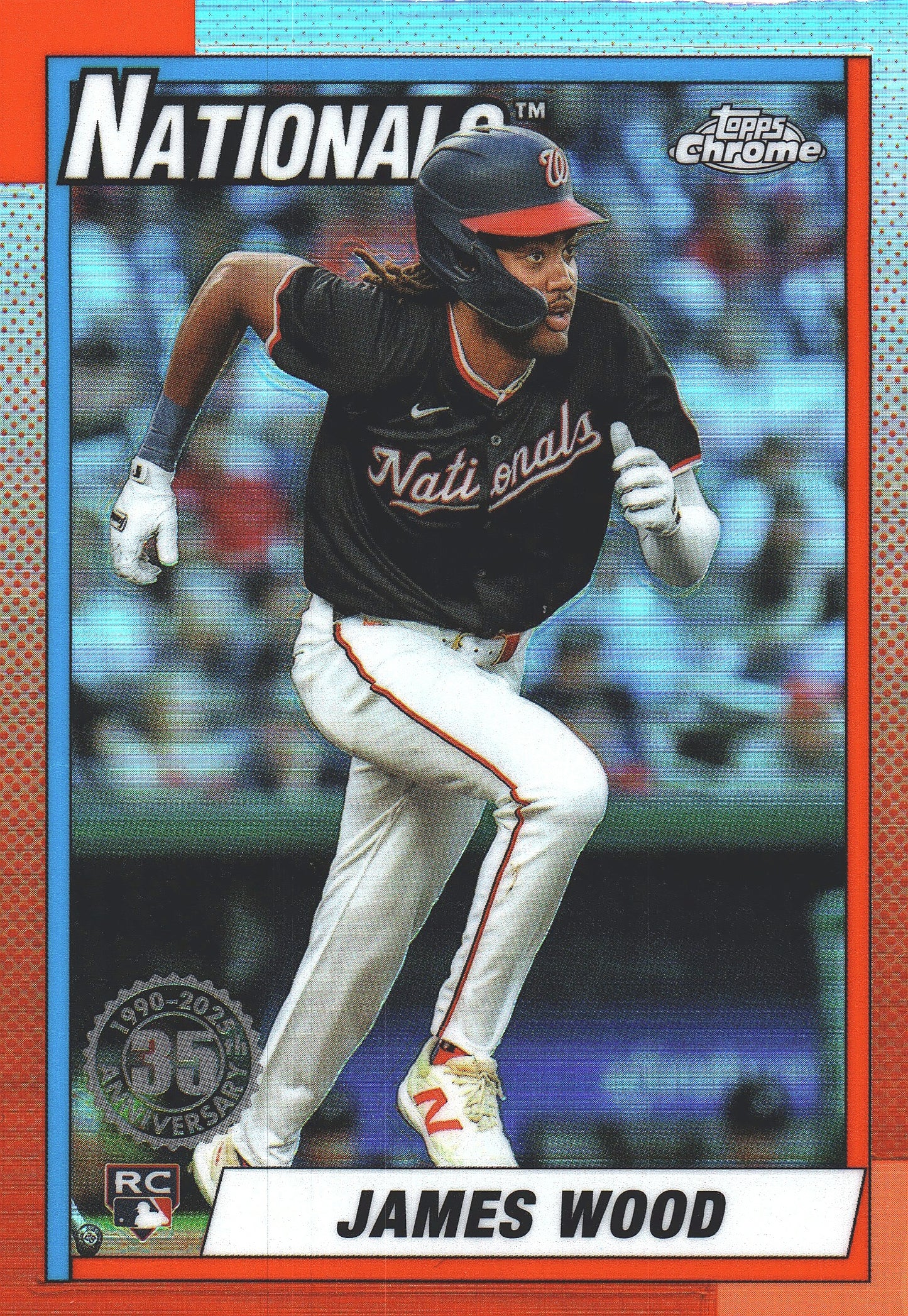 2025 Topps Chrome 1990 Baseball 35th Anniversary James Wood #90CB-15 Washington Nationals