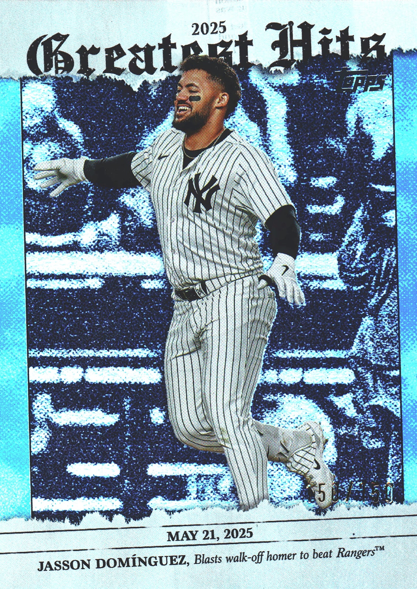 2026 Topps Series 1 2025 Greatest Hits Blue Foil Jasson Dominguez /150 #GH-6 New York Yankees