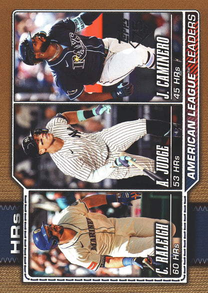 2026 Topps Series 1 American League Leaders Gold /2026 (Judge / Caminero / Raleigh) #38