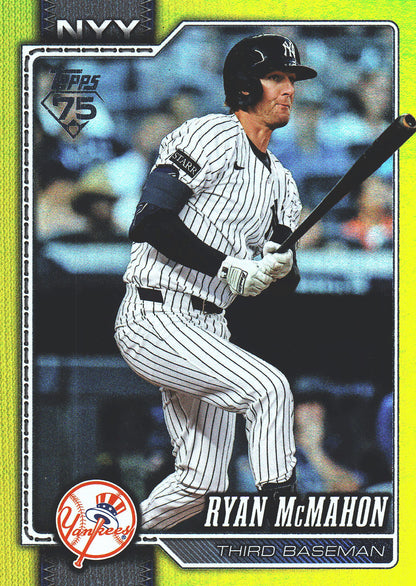 2026 Topps Series 1 Yellow Rainbow Foil /399 Ryan McMahon #248 New York Yankees