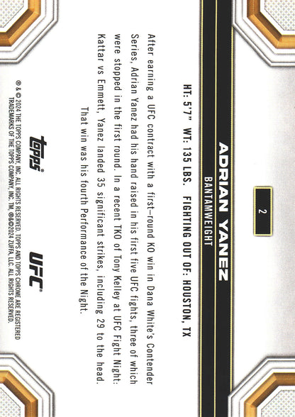 2024 Topps Chrome UFC X-Fractor Adrian Yanez #2