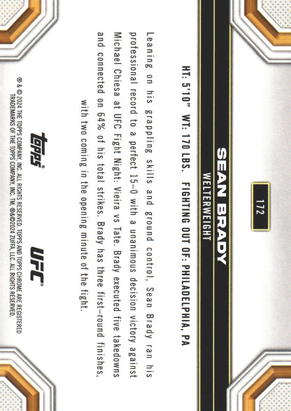 2024 Topps Chrome UFC X-Fractor Sean Brady #172