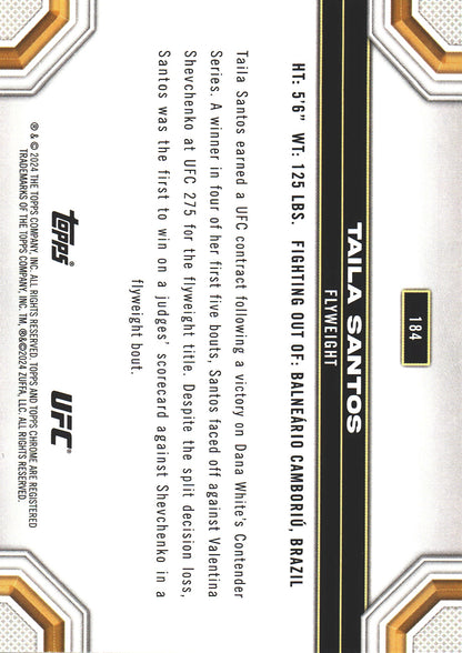 2024 Topps Chrome UFC X-Fractor Taila Santos #184