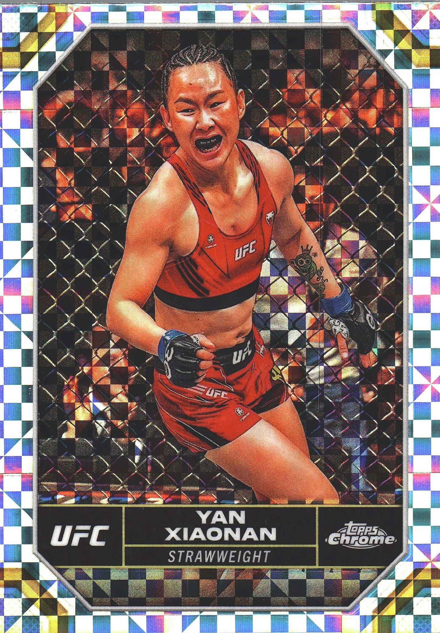2024 Topps Chrome UFC X-Fractor Yan Xiaonan #198
