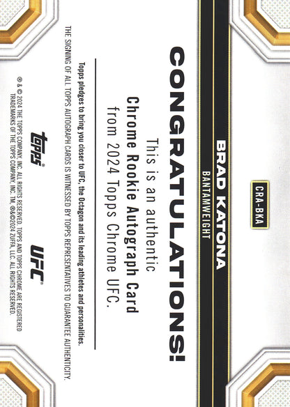2024 Topps Chrome UFC RC Autograph Brad Katona #CRA-BKA