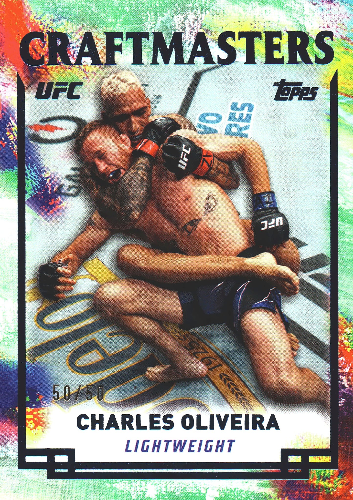 2024 Topps Chrome UFC Craftmasters Blue 50 /50 Charles Oliveira #CRM-7