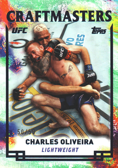 2024 Topps Chrome UFC Craftmasters Blue 50 /50 Charles Oliveira #CRM-7
