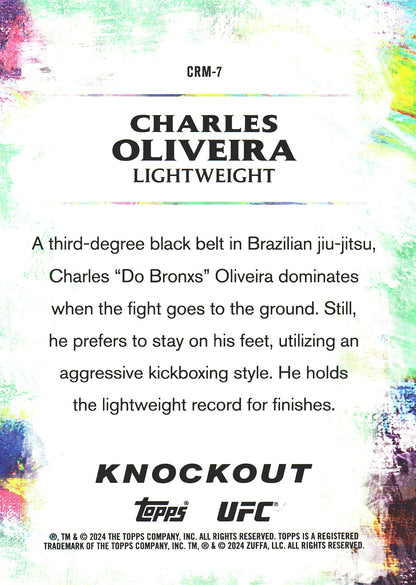 2024 Topps Chrome UFC Craftmasters Blue 50 /50 Charles Oliveira #CRM-7