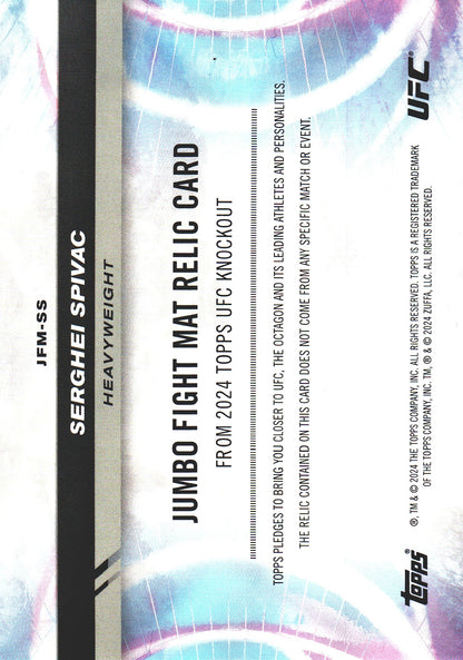 2024 Topps Chrome UFC Jumbo Fight Mat Relics Serghei Spivac #JFM-SS