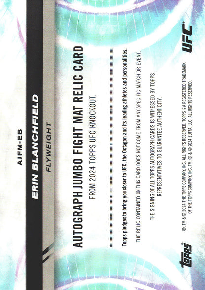 2024 Topps Knockout UFC Autograph Jumbo Fight Mat Relics Erin Blanchfield /99 #AJFM-EB