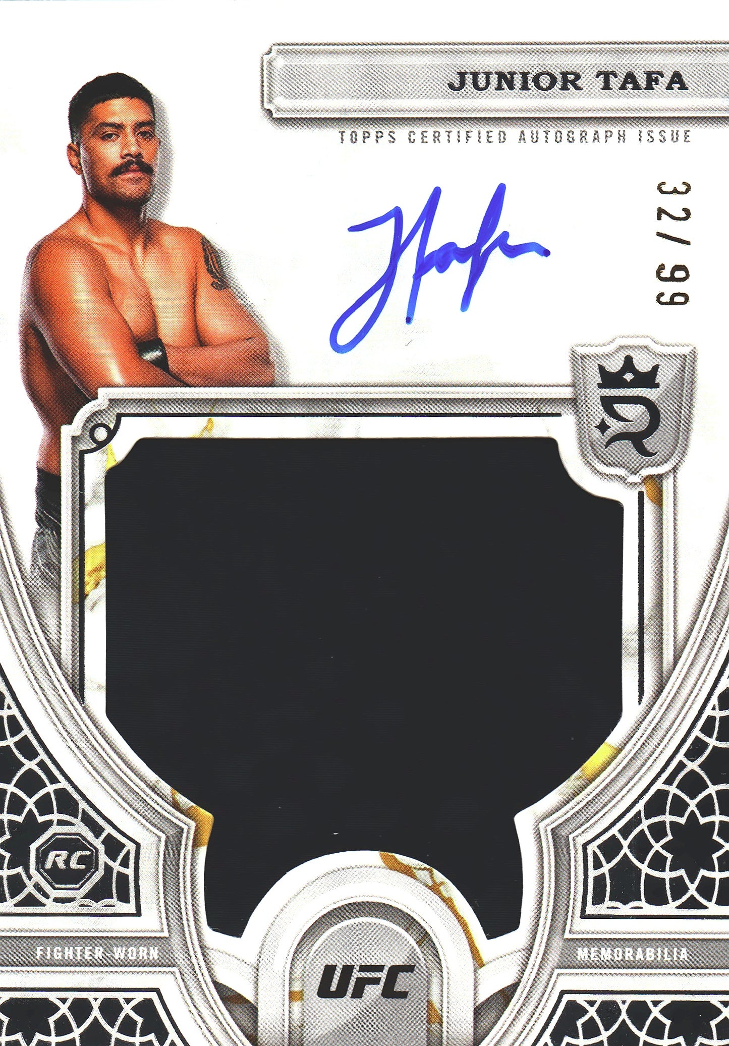 2024 Topps Royalty UFC Junior Tafa RC Relic Autograph /99 #RRA-JNT