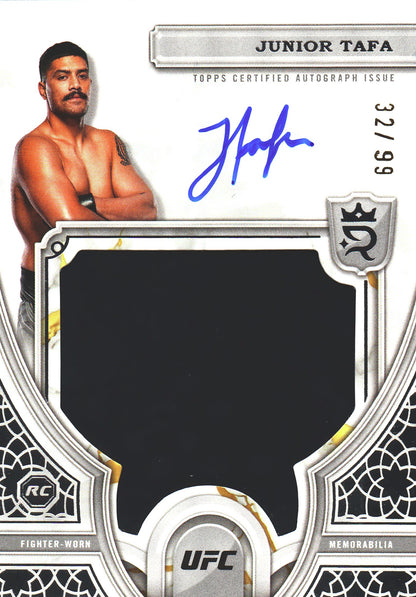 2024 Topps Royalty UFC Junior Tafa RC Relic Autograph /99 #RRA-JNT