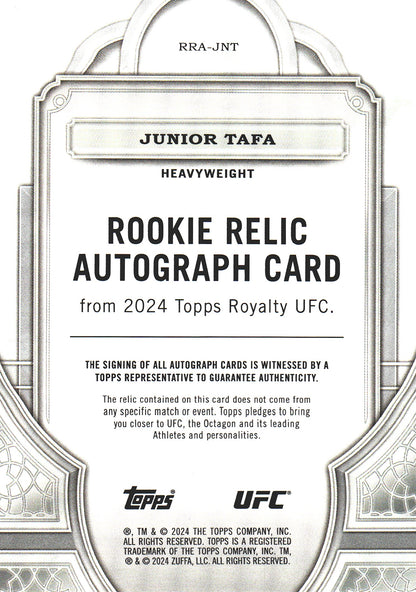 2024 Topps Royalty UFC Junior Tafa RC Relic Autograph /99 #RRA-JNT