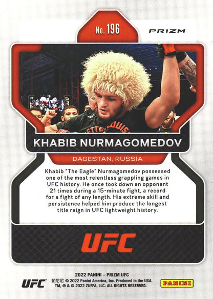 2022 Panini Prizm UFC Silver Khabib Nurmagomedov #196