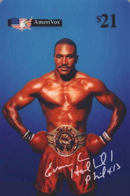 1995 Amerivox Phone Card Evander Holyfield /5000