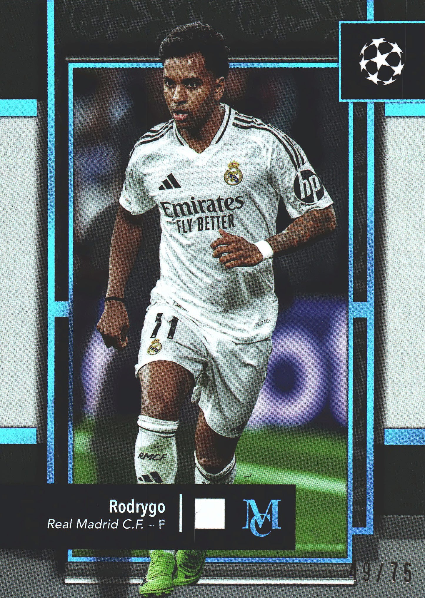 2024 Topps Museum UCC Rodrygo Sapphire /75 #60 Real Madrid CF