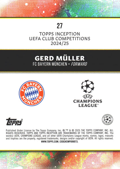 2024 Topps Inception Gerd Muller #27 Bayern Munich