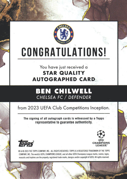 2023 Topps Inception Ben Chilwell Autograph Chelsea