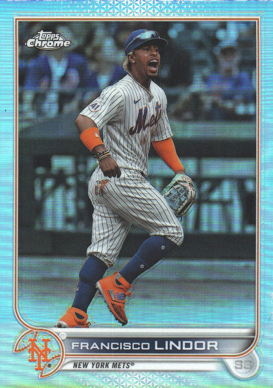 2022 Topps Chrome Francisco Lindor Refractor #166 New York Mets