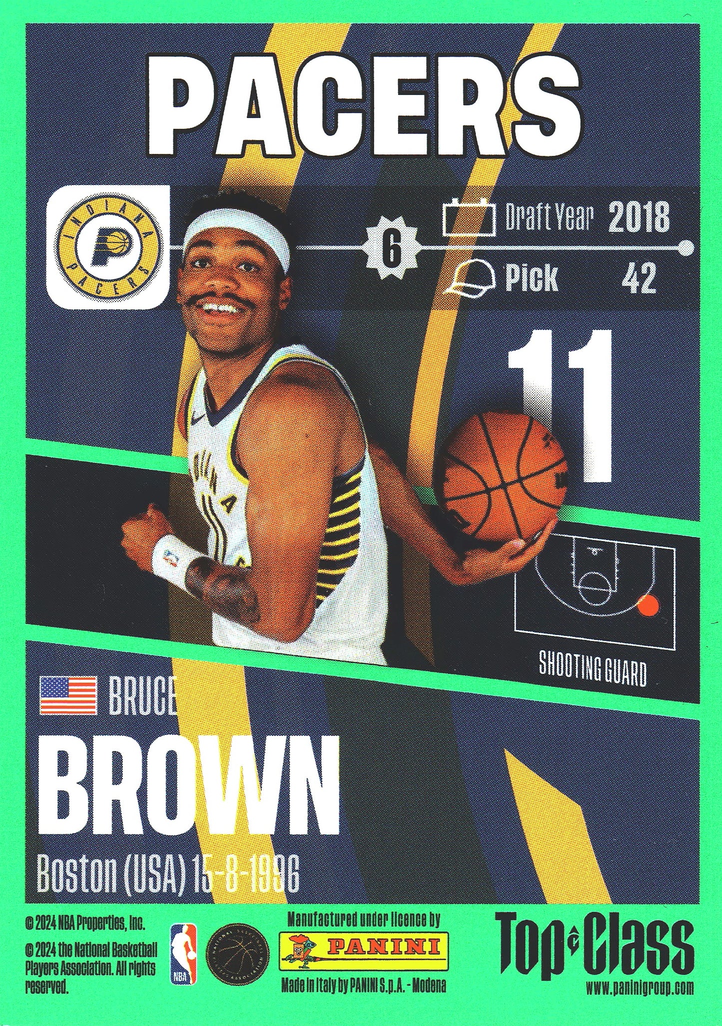 2023 Panini Top Class NBA Bruce Brown #34 Indiana Pacers