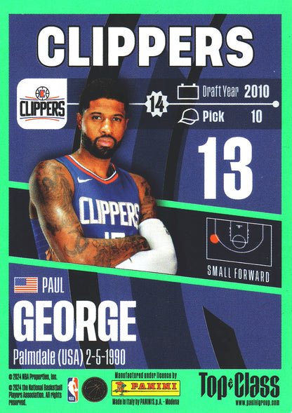 2023 Panini Top Class NBA Paul George #88 Los Angeles Clippers