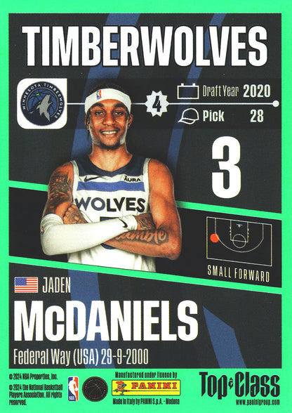 2023 Panini Top Class NBA Jaden McDaniels #101 Minnesota Timberwolves
