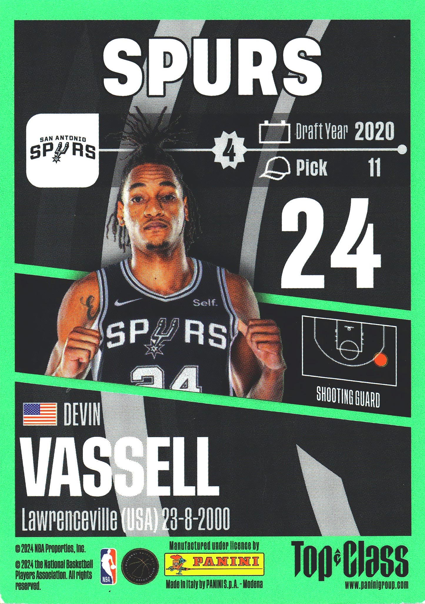 2023 Panini Top Class NBA Devin Vassell #127 San Antonio Spurs