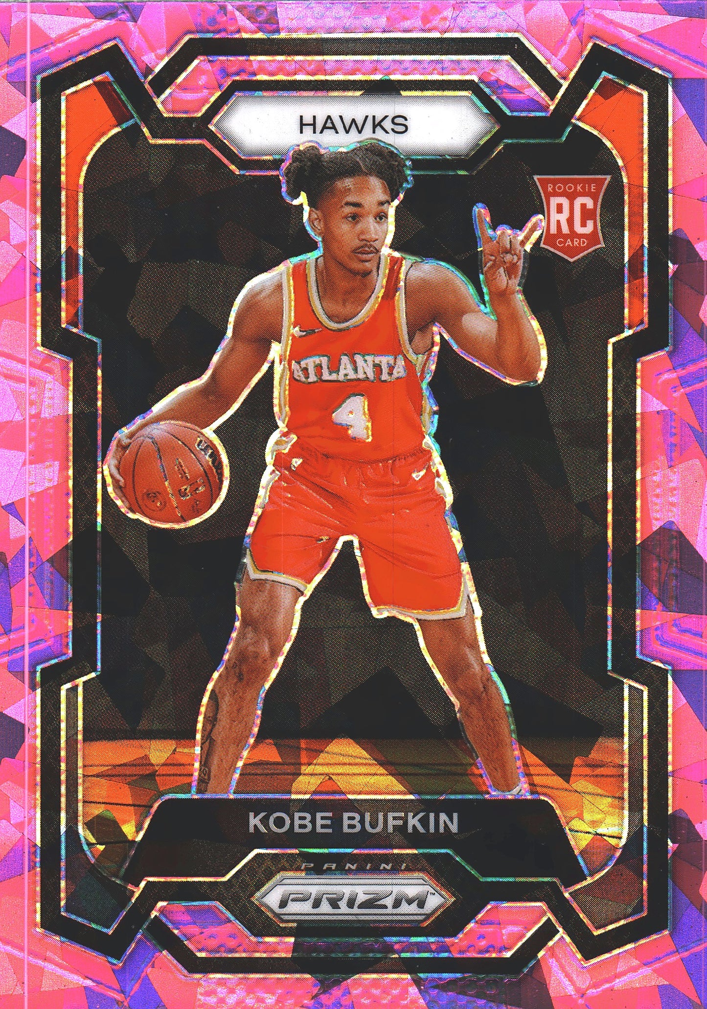 2023 Panini Prizm Kobe Bufkin RC Pink Ice #151 Atlanta Hawks