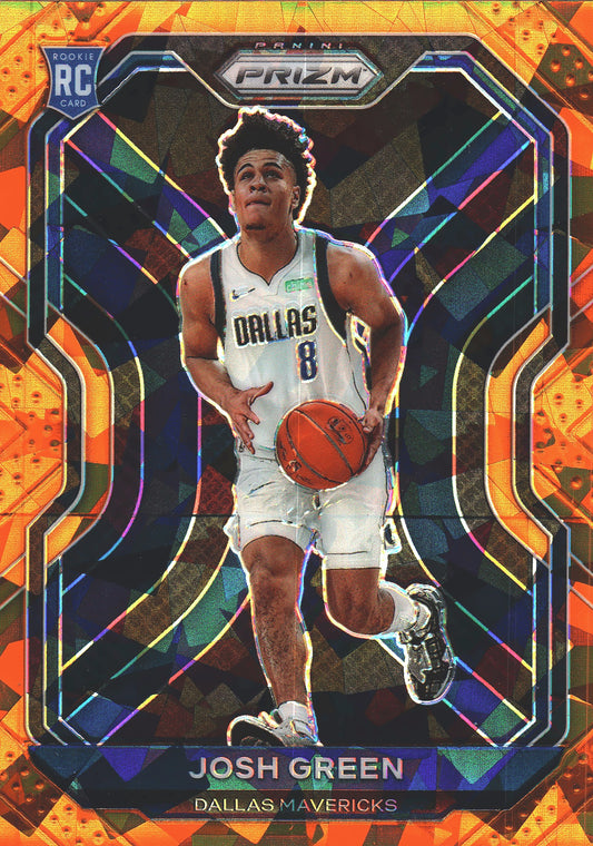 2020 Panini Prizm Josh Green RC Orange Ice #274 Dallas Mavericks