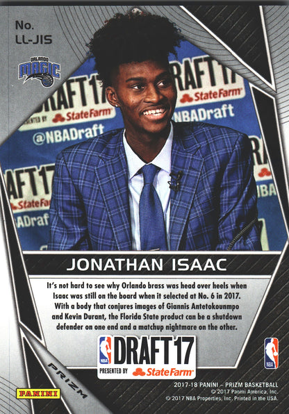 2017 Panini Prizm Luck of the Lottery Hyper Jonathan Isaac #LL-JIS Orlando Magic