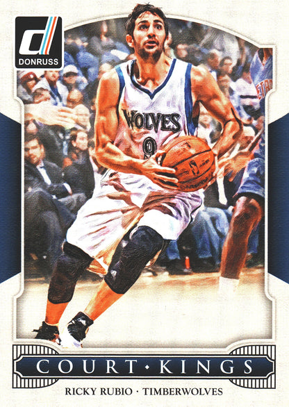 2014 Panini Donruss Court Kings Ricky Rubio #13 Minnesota Timberwolves