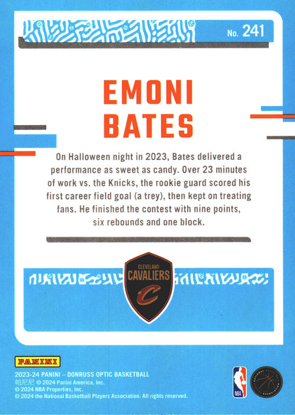 2023 Panini Donruss Optic Emoni Bates Rated Rookie RC #241 Cleveland Cavaliers