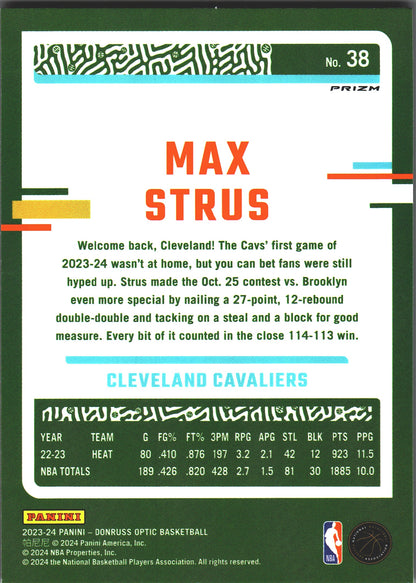 2023 Panini Donruss Optic Max Strus Pink Hyper #38 Cleveland Cavaliers
