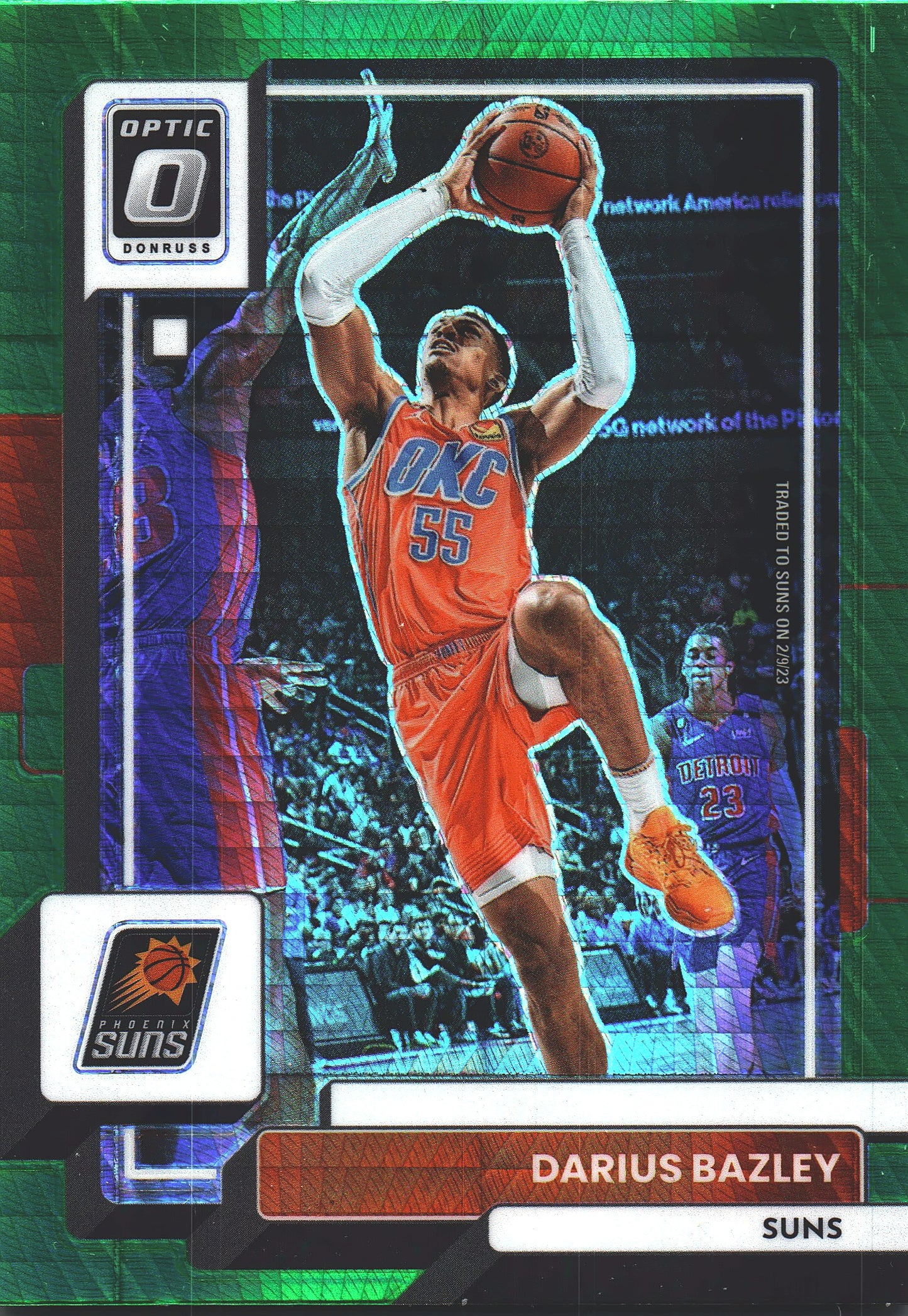 2022 Donruss Optic Darius Bazley Green Hyper #64 Oklahoma City Thunder