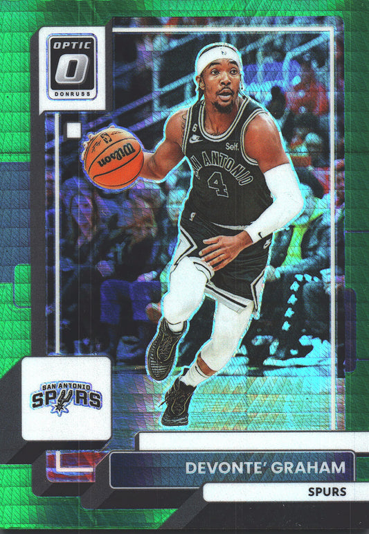 2022 Donruss Optic Devonte' Graham Green Hyper #94 San Antonio Spurs