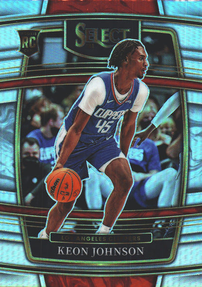 2021 Panini Select Keon Johnson RC Silver #40 Los Angeles Clippers
