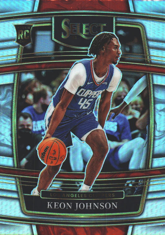 2021 Panini Select Keon Johnson RC Silver #40 Los Angeles Clippers