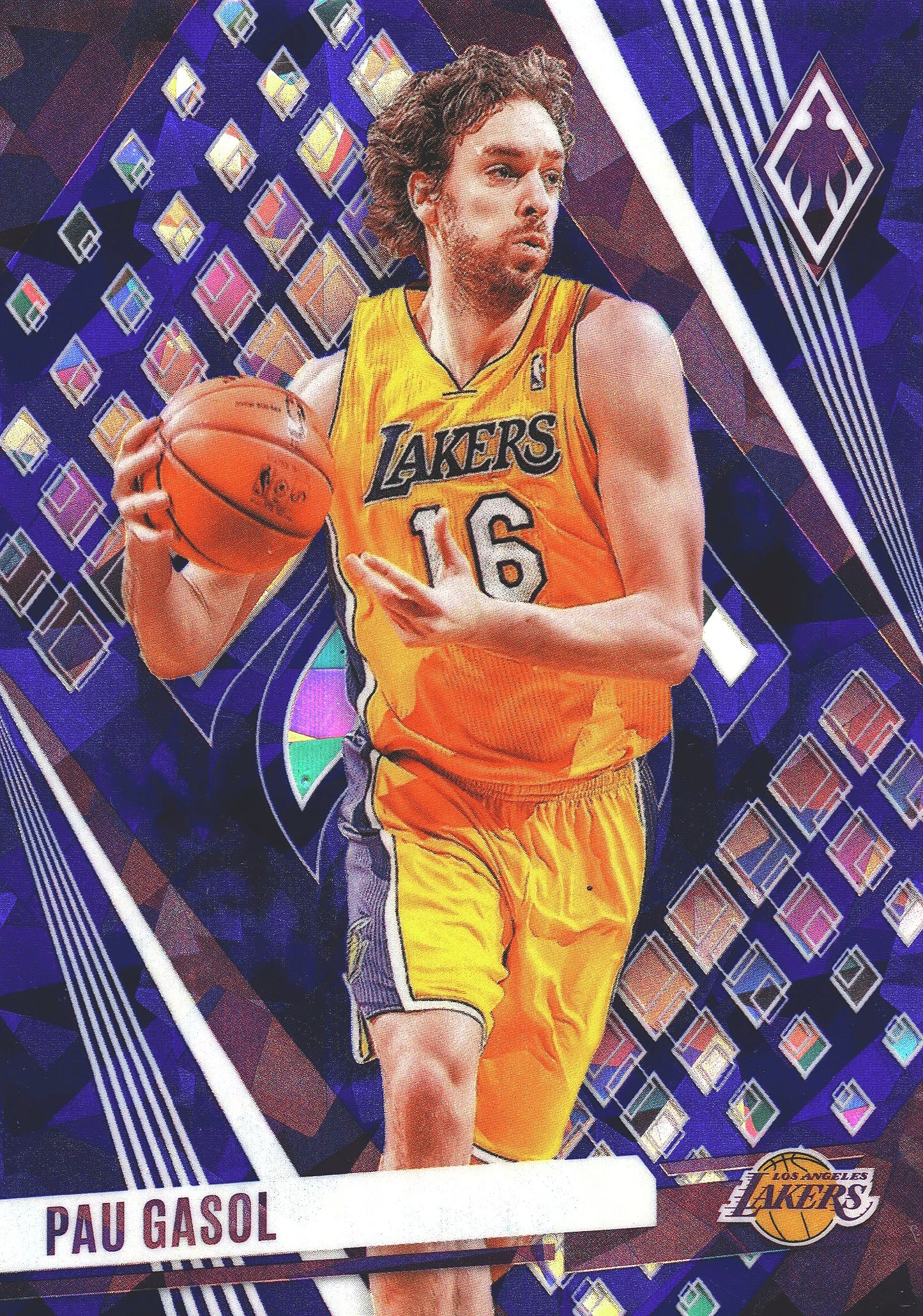 2023 Panini Phoenix Pau Gasol Blue Ice #133 Los Angeles Lakers