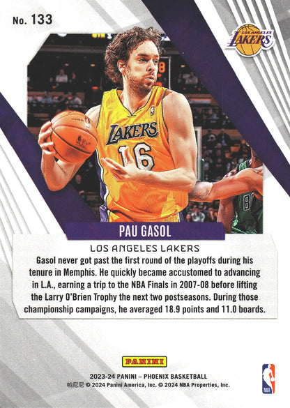 2023 Panini Phoenix Pau Gasol Blue Ice #133 Los Angeles Lakers