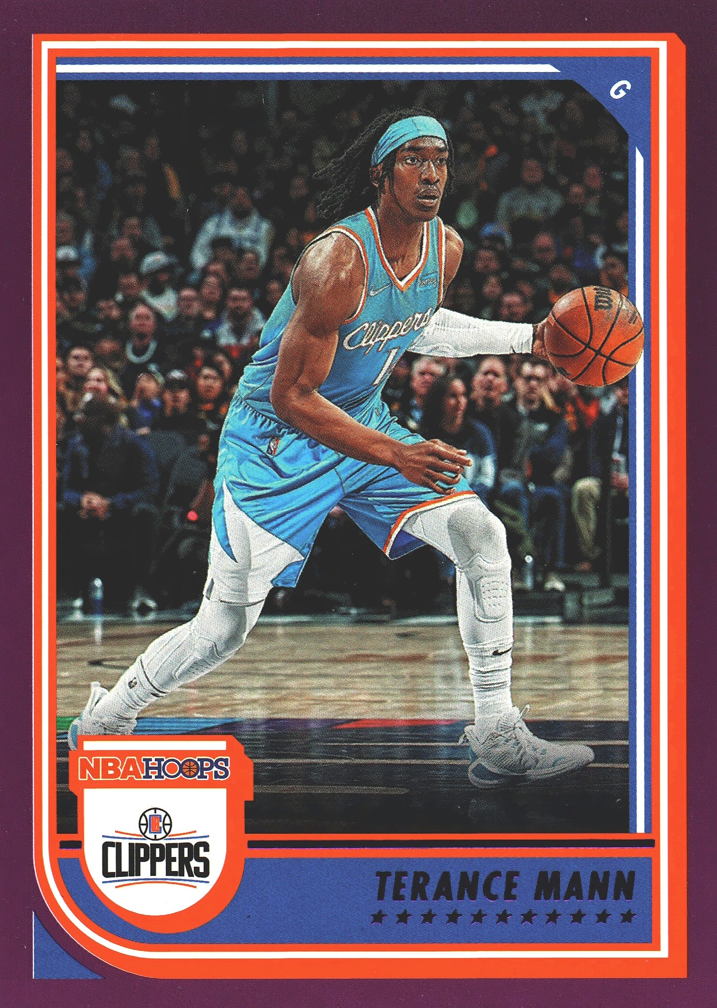 2022 Panini Hoops Terance Mann Purple #181 Los Angeles Clippers
