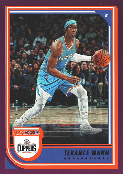 2022 Panini Hoops Terance Mann Purple #181 Los Angeles Clippers