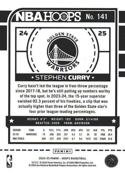 2024 Panini Hoops Stephen Curry #141 Golden State Warriors