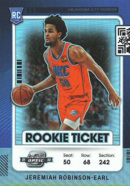 2021 Panini Contenders Optic Jeremiah Robinson-Earl RC Silver #3 Oklahoma City Thunder
