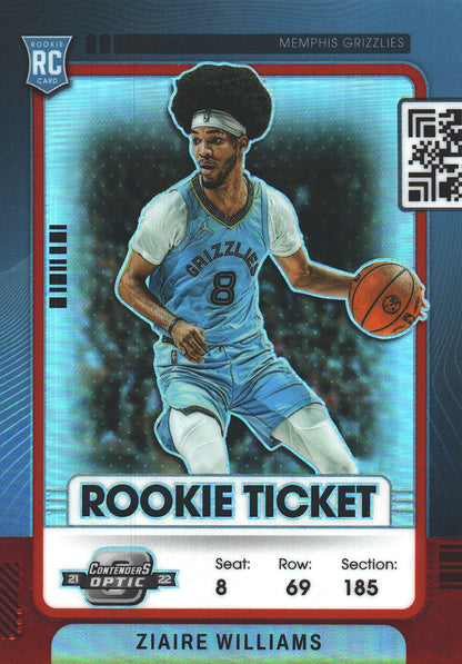 2021 Panini Contenders Optic Ziaire Williams RC #16 Memphis Grizzlies