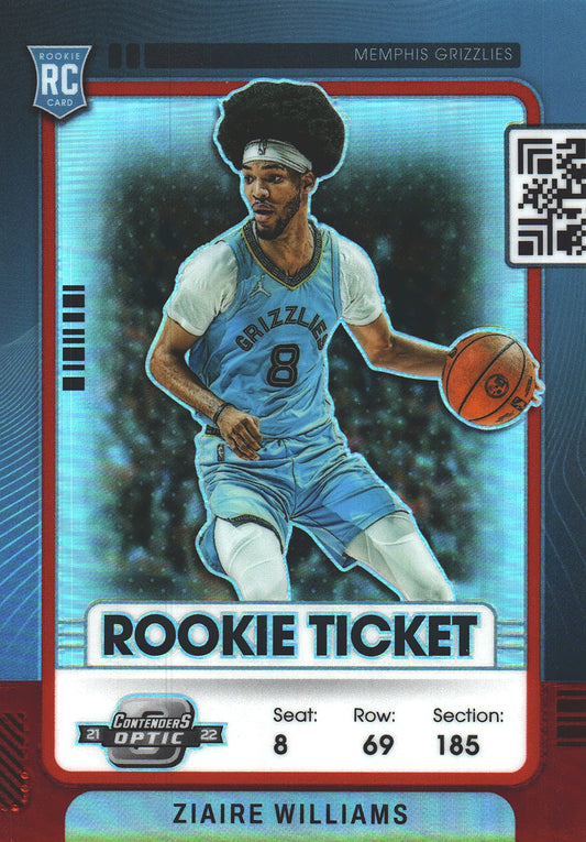 2021 Panini Contenders Optic Ziaire Williams RC #16 Memphis Grizzlies