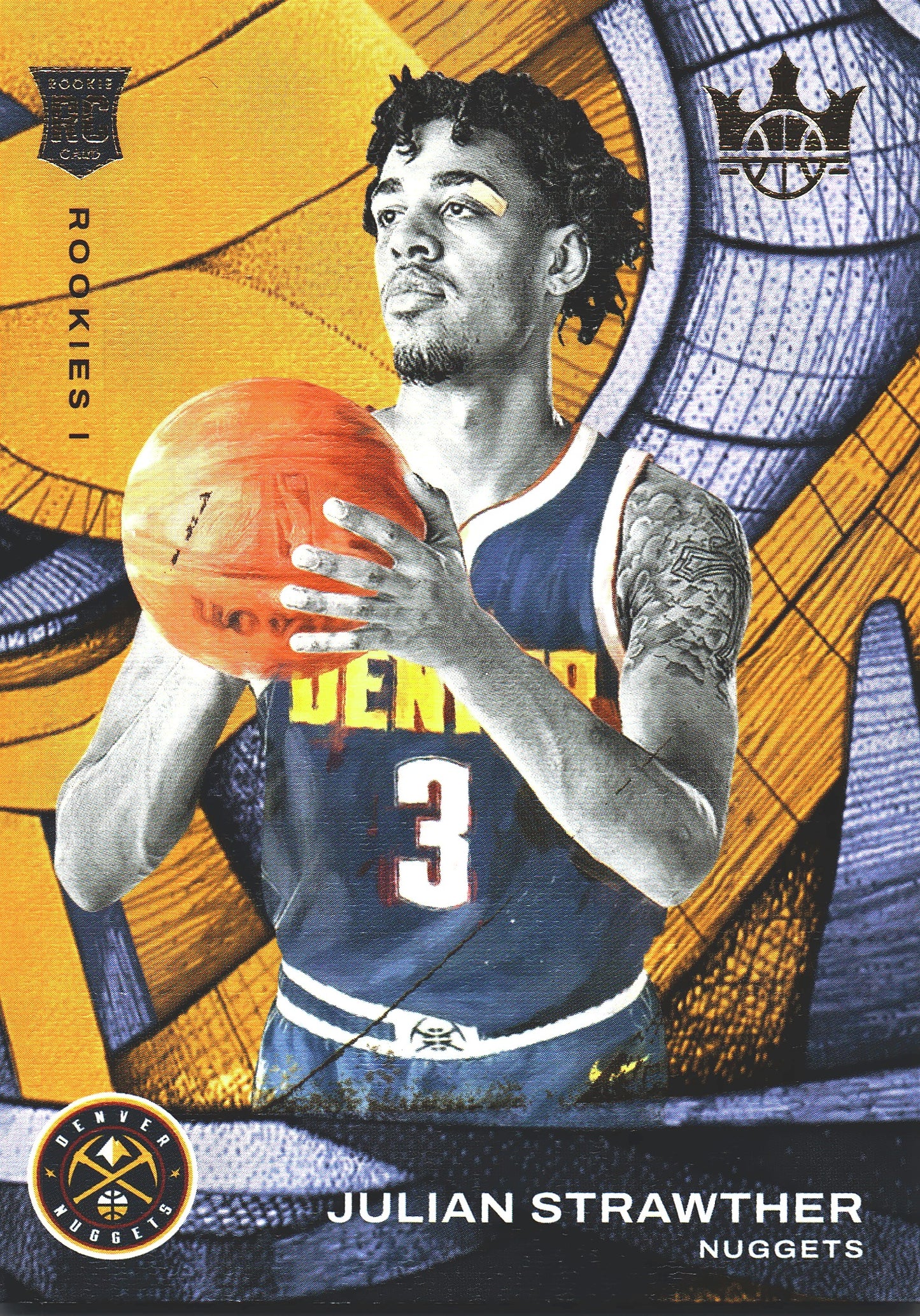 2023 Panini Court Kings Julian Strawther RC Level 1 #89 Denver Nuggets