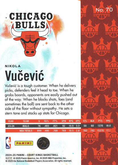 2024 Panini Court Kings Nikola Vučević #70 Chicago Bulls